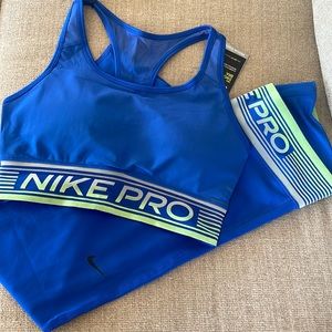 Nike pro tights and sports bra.